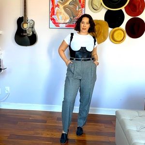 *SOLD* Vintage hounds tooth checked peg leg pants